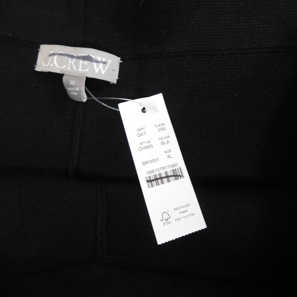 NWT!! J. CREW Sailor Sweater Trouser Tencel Lyocell Blend Knit Solid Black XL - Picture 14 of 16
